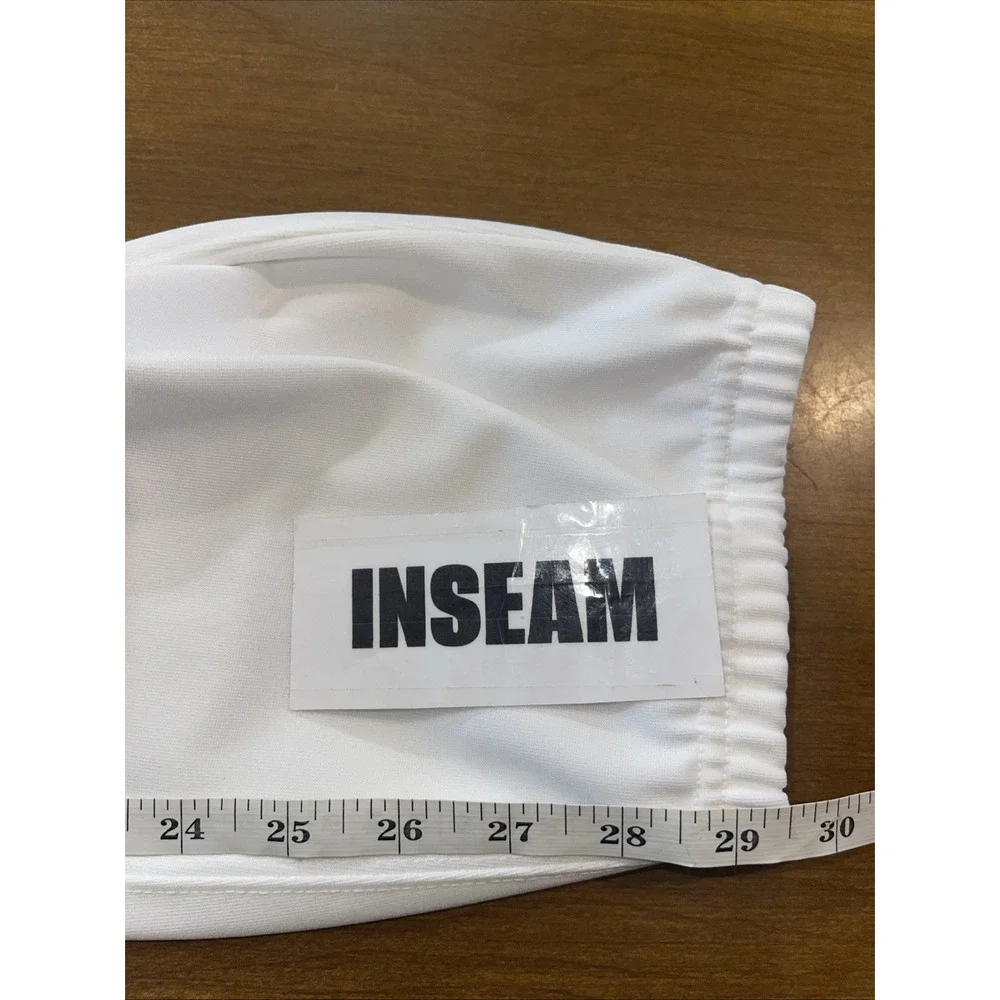 Nike Baseball Pants Men XL White Elastic Ankle‎ Double Knees Swoosh